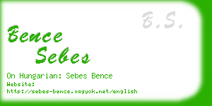 bence sebes business card